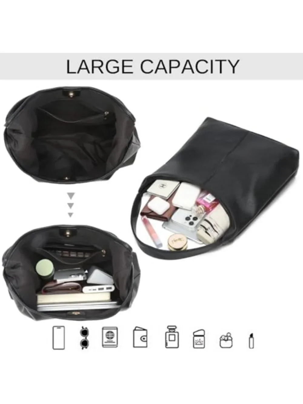 Soft Slouchy Hobo Bag for Women | Chic PU Leather Tote for Work & Travel